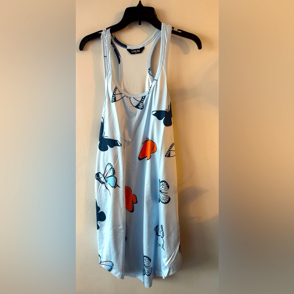 Chicme Woman's Sleeveless Baby Blue Pajamas 0XL
